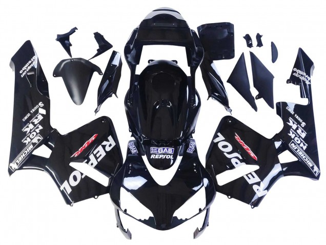 Carene Moto Honda CBR600RR 2003-2004 - Nero Lucido Bianco Repsol