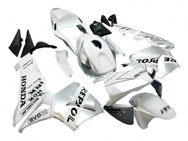 Carene Moto Honda CBR600RR 2003-2004 - Bianco Argento Nero Repsol