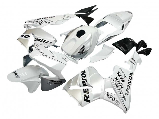 Carene Moto Honda CBR600RR 2003-2004 - Bianco Argento Nero Repsol