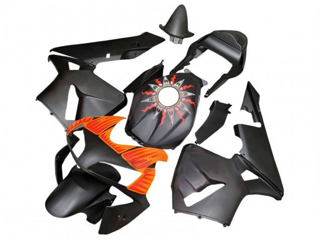 Carene Moto Honda CBR600RR 2003-2004 - Nero Opaco Arancia