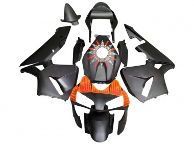 Carene Moto Honda CBR600RR 2003-2004 - Nero Opaco Arancia