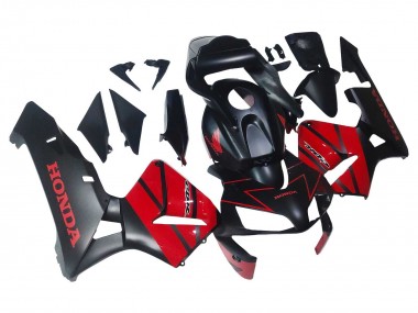 Carene Moto Honda CBR600RR 2003-2004 - Rosso Nero Lucido Nero Opaco