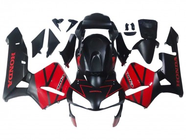 Carene Moto Honda CBR600RR 2003-2004 - Rosso Nero Lucido Nero Opaco