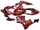 Carene Moto Honda CBR600RR 2003-2004 - Nero Rosso Grigio Camouflage