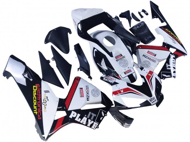 Carene Moto Honda CBR600RR 2003-2004 - Bianco Rosso Nero Lucido DENSO Rimont