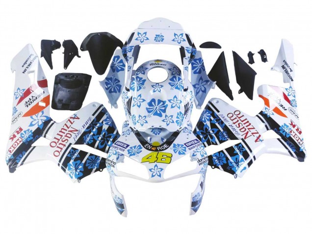 Carene Moto Honda CBR600RR 2003-2004 - Bianco Blu Rosso Nastro Azzurro 46