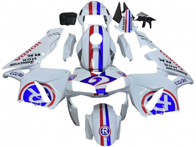 Carene Moto Honda CBR600RR 2003-2004 - Bianco Rosso Blu