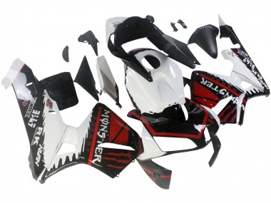 Carene Moto Honda CBR600RR 2003-2004 - Bianco Rosso Nero Lucido Mostro