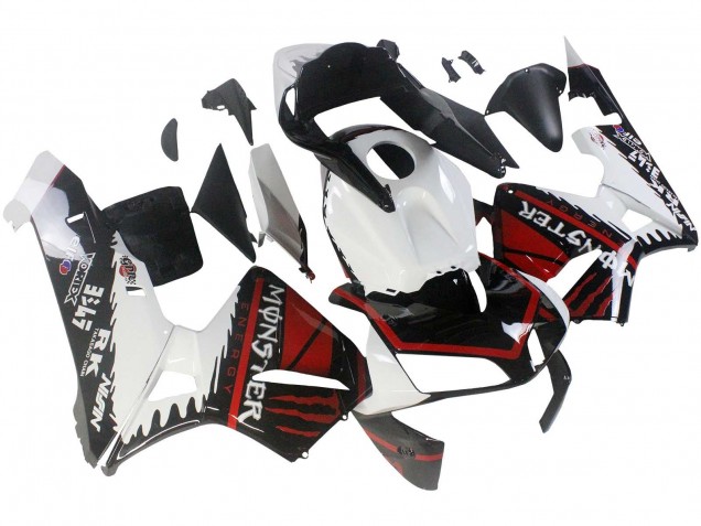 Carene Moto Honda CBR600RR 2003-2004 - Bianco Rosso Nero Lucido Mostro