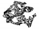 Carene Moto Honda CBR600RR 2005-2006 - Nero Bianco Grigio Camouflage