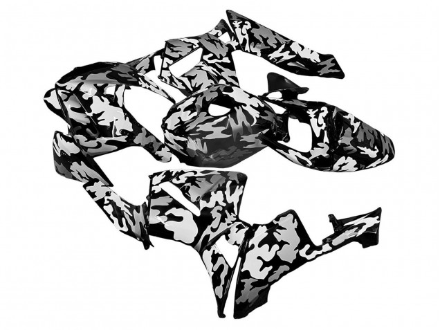 Carene Moto Honda CBR600RR 2005-2006 - Nero Bianco Grigio Camouflage