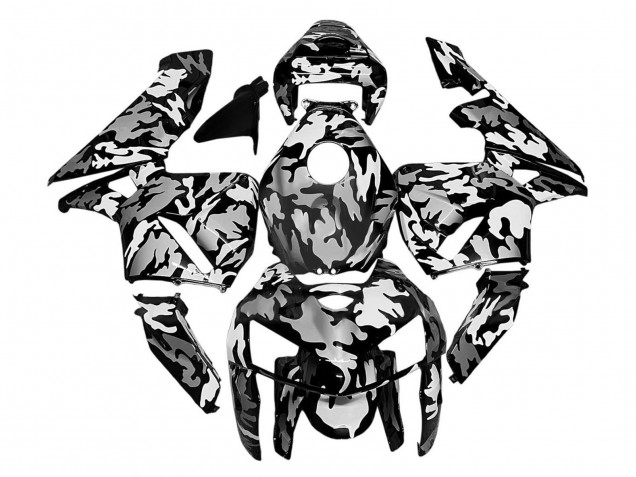 Carene Moto Honda CBR600RR 2005-2006 - Nero Bianco Grigio Camouflage