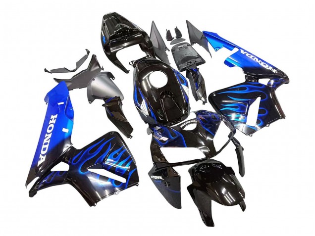 Carena Moto Honda CBR600RR 2005-2006 - Nero Lucido Blu Fiamma