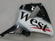 Carene Moto Honda CBR600RR 2005-2006 - Nero Lucido Bianco West