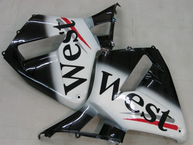 Carene Moto Honda CBR600RR 2005-2006 - Nero Lucido Bianco West