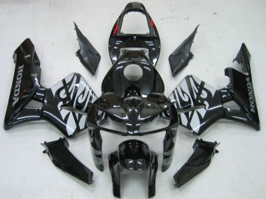 Carene Moto Honda CBR600RR 2005-2006 - Nero Lucido Grigio Fiamma