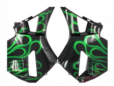 Carene Moto Honda CBR600RR 2005-2006 - Nero Lucido Verde Fiamma