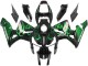 Carene Moto Honda CBR600RR 2005-2006 - Nero Lucido Verde Fiamma