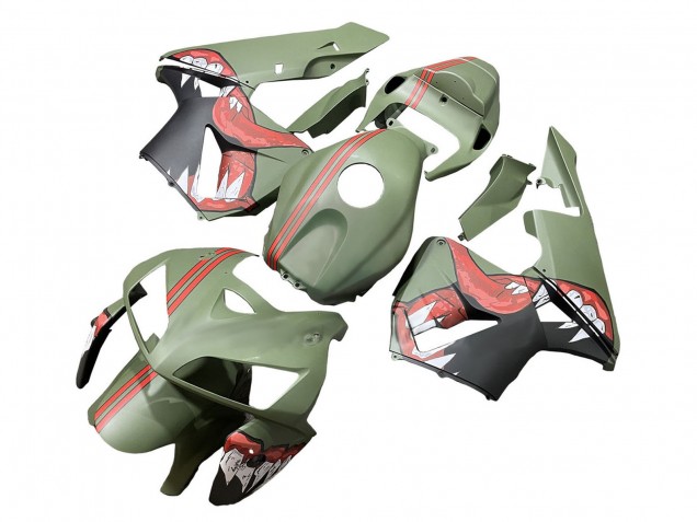 Carene Moto Honda CBR600RR 2005-2006 - Verde Rosso Squalo