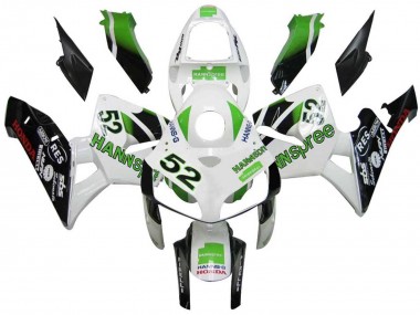 Carene Moto Honda CBR600RR 2005-2006 - Verde Bianco Nero Hannspree 52