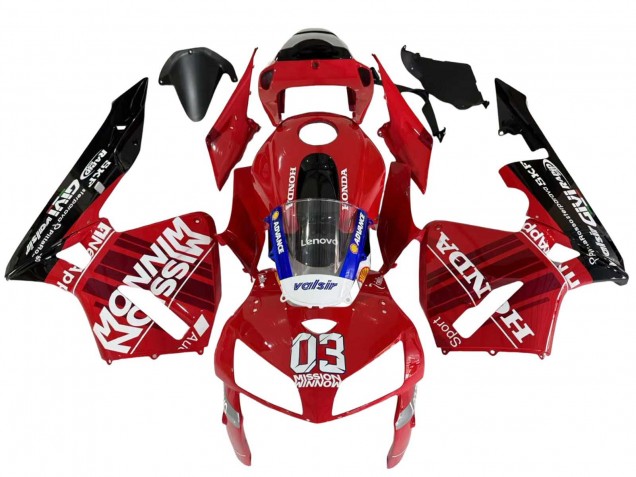 Carene Moto Honda CBR600RR 2005-2006 - Rosso Nero Valsir 03