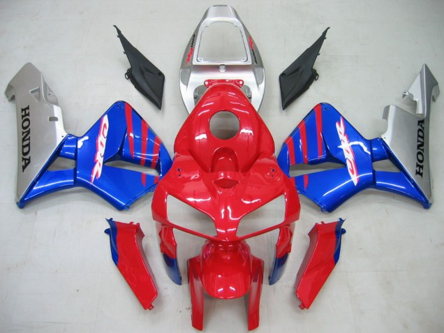 Carene Moto Honda CBR600RR 2005-2006 - Rosso Blu Argento