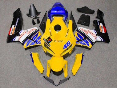 Carene Moto Honda CBR600RR 2005-2006 - Giallo Blu Bianco Nastro Azzurro 46