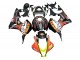 Carene Moto Honda CBR600RR 2007-2008 - Nero Opaco Arancia Rosso Rossi Repsol 46
