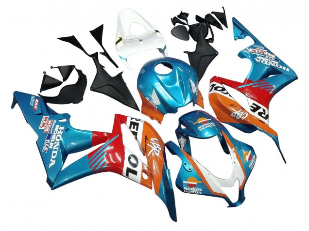 Carene Moto Honda CBR600RR 2007-2008 - Arancia Bianco Rosso Blu Repsol