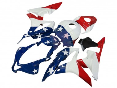 Carene Moto Honda CBR600RR 2007-2008 - Bianco Blu Rosso Stella