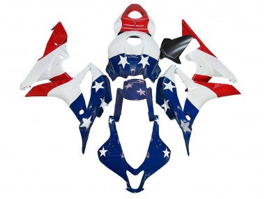 Carene Moto Honda CBR600RR 2007-2008 - Bianco Blu Rosso Stella