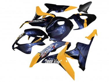Carene Moto Honda CBR600RR 2007-2008 - Arancia Blu Scuro Trick Star 06