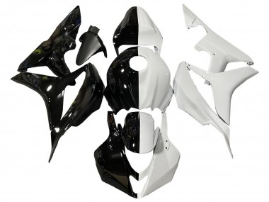 Carene Moto Honda CBR600RR 2007-2008 - Bianco Nero Lucido Diviso