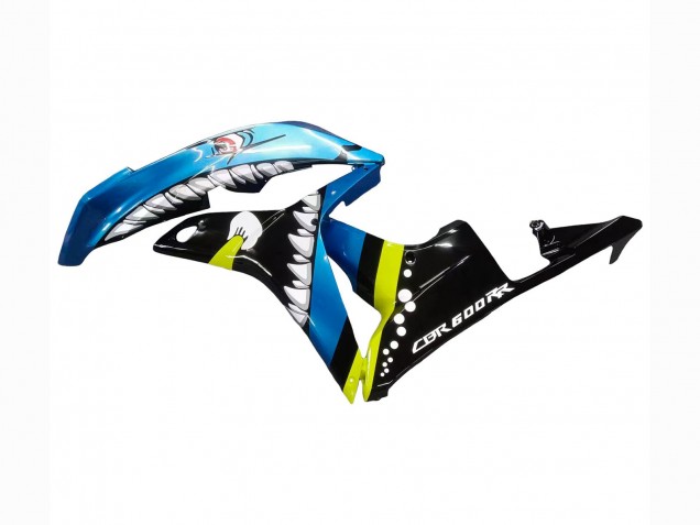 Carene Moto Honda CBR600RR 2007-2008 - Verde Giallo Nero Lucido Squalo 46