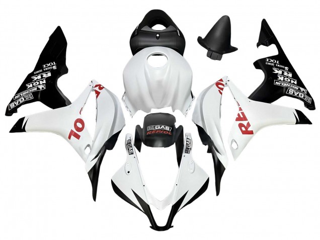 Carene Moto Honda CBR600RR 2007-2008 - Bianco Nero Opaco Rosso Repsol