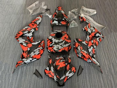 Carene Moto Honda CBR600RR 2007-2008 - Rosso Grigio Camouflage
