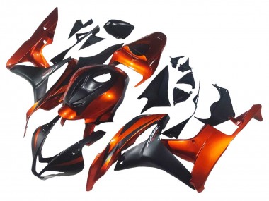 Carena Moto Honda CBR600RR 2007-2008 - Arancia Nero Opaco