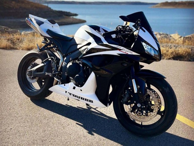 Carene Moto Honda CBR600RR 2007-2008 - Bianco Nero Corsa
