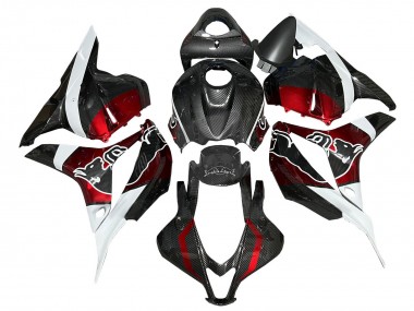 Carene Moto Honda CBR600RR 2009-2012 - Bianco Rosso Nero Fibra di Carbonio