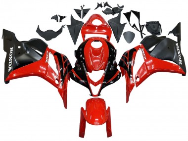 Carene Moto Honda CBR600RR 2009-2012 - Rosso Nero Lucido Nero Opaco Banda