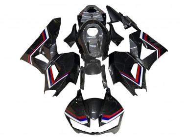 Carene Moto Honda CBR600RR 2009-2012 - Bianco Rosso Blu Nero Fibra di Carbonio