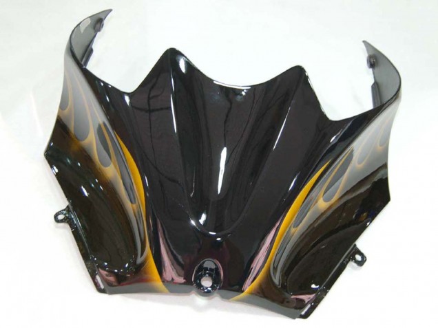 Carene Moto Kawasaki ZX14R ZZR1400 2006-2011 - Nero Lucido Oro Fiamma