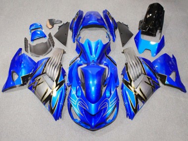 Carene Moto Kawasaki ZX14R ZZR1400 2006-2011 - Blu Grigio