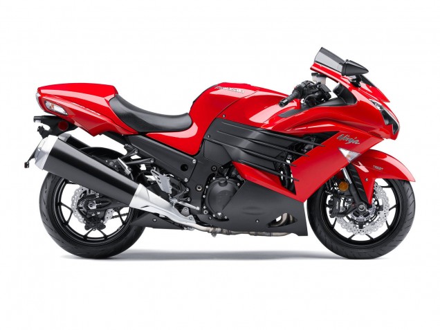 Carena Moto Kawasaki ZX14R ZZR1400 2012-2024 - Rosso Nero Opaco