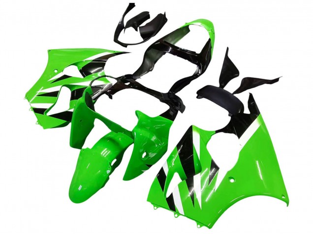Carene Moto Kawasaki ZX6R 2000-2002 - Verde Bianco Nero