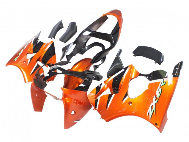 Carene Moto Kawasaki ZX6R 2000-2002 - Arancia Nero