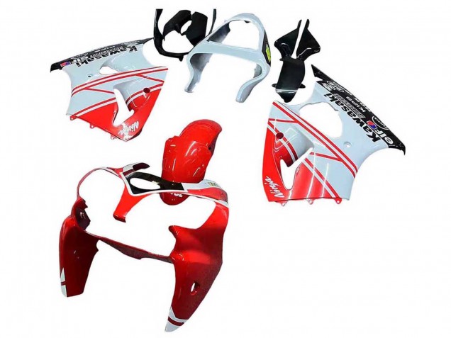 Carene Moto Kawasaki ZX6R 2000-2002 - Bianco Rosso Nero