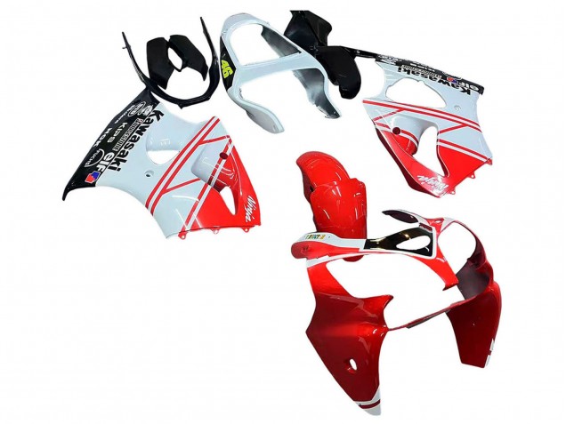 Carene Moto Kawasaki ZX6R 2000-2002 - Bianco Rosso Nero