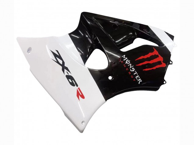 Carene Moto Kawasaki ZX6R 2000-2002 - Bianco Nero Rosso Mostro
