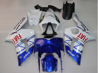Carene Moto Kawasaki ZX6R 2003-2004 - Bianco Blu Rosso Fiat
